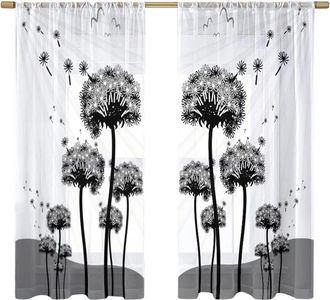 OEM Cortina De Ventana Con Estampado Floral, Panel - Flor 3, 130x160cm