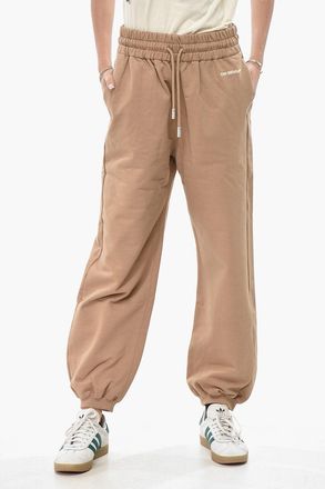 Off-white SEASONAL Joggers in Cotone Garzato con Polsini Off-White