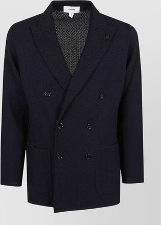 Lardini mens double breasted knitted jacket