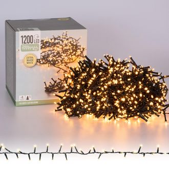 ECD Germany Ecd Germany Cadena De Luces 24m De Longitud 1200 Led Pvc Guirnalda De Luz Extra Blanco C&aacute;lido 8 Modos De Iluminaci&oacute;n Navide&ntilde;a Interior Exterior Ip-44 