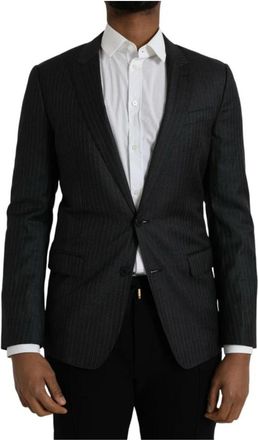 Dolce & Gabbana Martini Blazer - Heren - Blazers - Zwart - S - Wol - Jassen