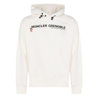 Moncler Hoodie Sweater - Heren - Sweatshirts & Hoodies - Beige - Maat: L Katoen