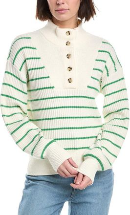 Draper James Striped Button Front Sweater