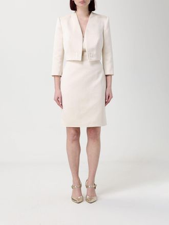 Elisabetta Franchi Abito in duchesse con giacca crop