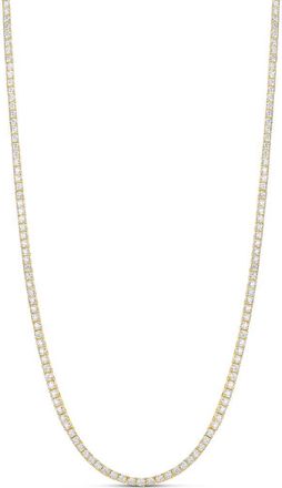 SHYMI Classic Tennis Necklace in Gold/White at Nordstrom, Size 16