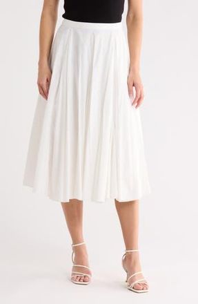 Joie Flared Godet Midi Skirt in White at Nordstrom Rack, Size 10