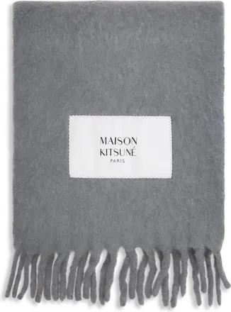 Maison Kitsun&eacute; Alpaca Gradient Scarf - Gray