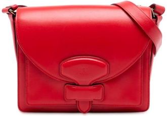 Loewe Pre-owned Cross Body Bags, female, Red, Size: ONE SIZE Pre-owned Leather Crossbody Bag