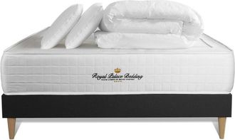 Royal Palace Bedding Pack colch&oacute;n negro muelles y viscoel&aacute;stica 140 x 190
