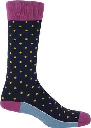 Peper Harow Pin Polka Mens Socks - Midnight