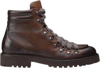 Doucal's Stivaletto - Heren - Veterlaarzen - Bruin - 44 EU - Leer - Schoenen