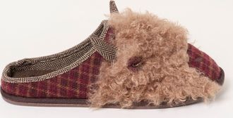 Fat Face FatFace Novelty Brown HIghland Cow Mule Slipper