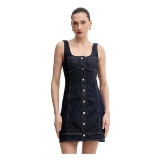 Gaud&igrave; Dames, Jurken, Blauw, Maat: L Denim