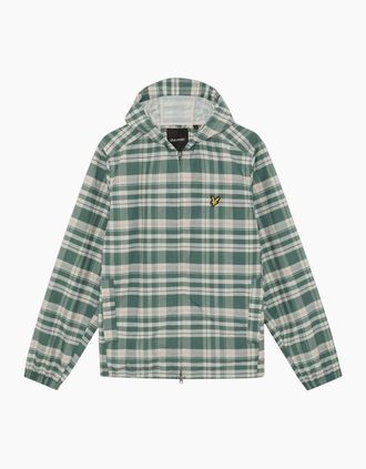 Lyle & Scott Mens Lyle & Scott Tartan Lightweight Hooded Jacket - Blue - Size: Regular/40