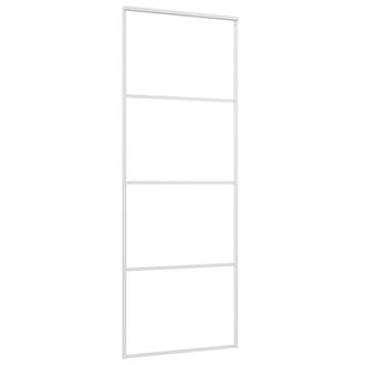 Berkfield Home Sliding Door ESG Glass & Aluminium 76x205 cm White