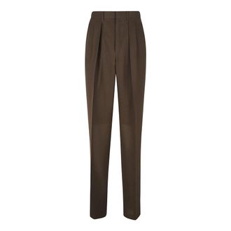 Tom Ford Straight Trousers, male, Brown, Size: M Straight Trousers
