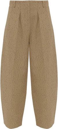 Jacquemus Ovalo Broek - Dames - Broeken - Beige - XS - Katoen - Broeken