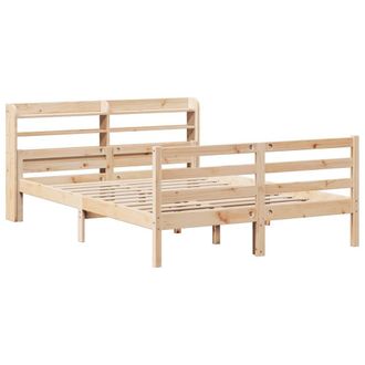 Berkfield Home Beautiful Bed Frame with Headboard without Mattress 150x200 cm Ki in Brown | Size: King