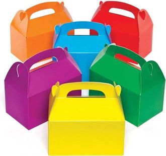 OEM 6 Cajas De Regalo Coloridas Para Ni&ntilde;os: Para Manualidades, Decoraci&oacute;n Y Relleno. Cajas Para Fiestas (15,5 X 8,5 X 9 Cm)