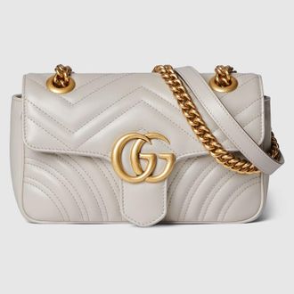 Gucci GG Marmont Small Shoulder Bag, Grey, Leather