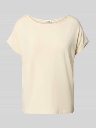 s.Oliver Red Label Loose Fit T-Shirt aus Viskose-Mix in Ecru, Gr&ouml;&szlig;e 34