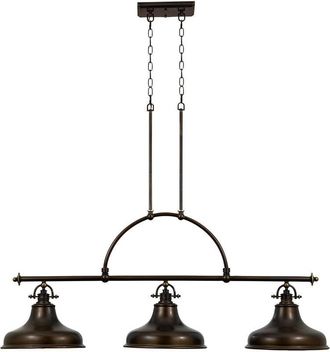 Quoizel Elstead Emery - 3 Light Pendant Bar Chandelier Light Palladian Bronze, E27