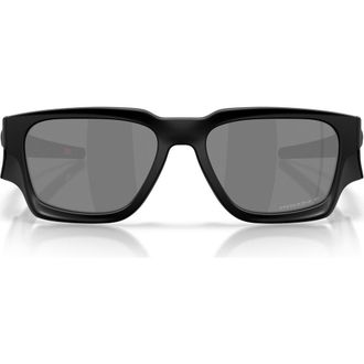 Oakley Instagator 58mm Polarized Rectangular Sunglasses in Matte Black /Prizm Black at Nordstrom