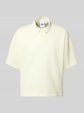 adidas Originals Regular Fit T-Shirt mit Polo-Kragen in Offwhite, Gr&ouml;&szlig;e XXL