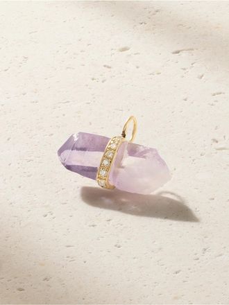 JiaJia Pendente In Oro 14 Carati Con Ametista E Diamanti Veracruz - Viola