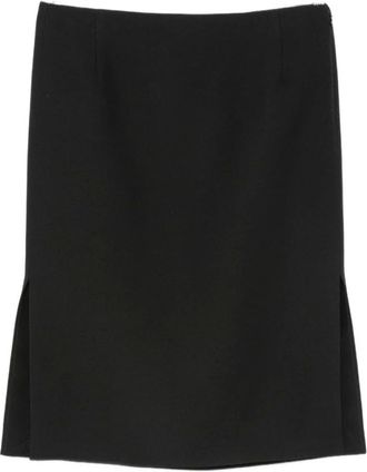 Fendi Midi kokerrok - Dames - Rokken - Zwart - Maat: S Zijde
