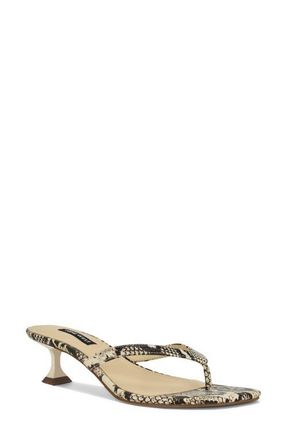 Nine West Cruise Kitten Heel Flip Flop in Light Natural at Nordstrom, Size 6.5