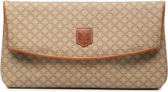 Celine Clutch Macadam in tela cerata 2008 - Marrone