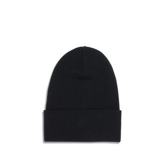 Moncler Mens Black Fleece Wool Beanie Accessory