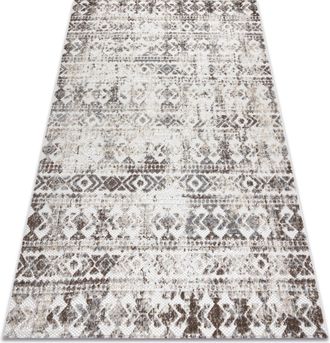 RugsX Rugsx - Alfombra Structural Sole D3732 - Azteca, Diamantes Tejido Plano Beige Beige 160x220 Cm