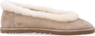 UGG Refined Suede Ballet Flats with Shearling Lining