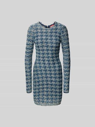 Diesel Kleid mit Strukturmuster in Blau, Gr&ouml;&szlig;e L