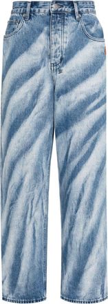 Ksubi striped straight-leg jeans - men - Cotton - 32 - Blue