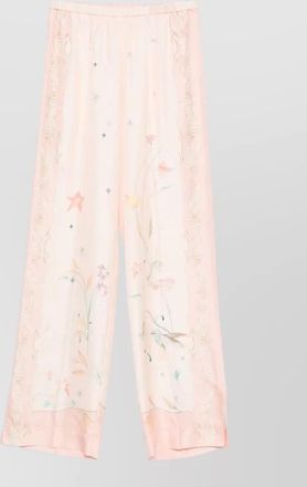 Forte_Forte silk trousers wide leg floral print slits