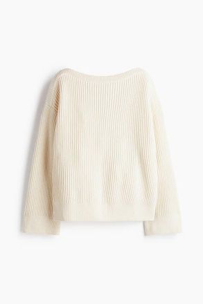 H&M Oversized Wool-blend Jumper in Cream at Nordstrom, Size X-Small