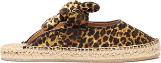 Scarosso Pina animal-print espadrilles - women - Jute/Calf Leather/Fabric/Rubber - 41 - Neutrals