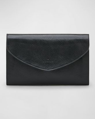 IL BISONTE Bigallo Envelope Flap Leather Clutch Bag