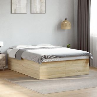 Berkfield Home Bed Frame without Mattress Sonoma Oak 150x200 cm King Size in Brown
