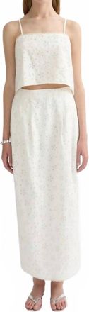 Poss&eacute; Salma Embroider Top In Vintage White