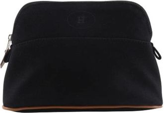 Herm&egrave;s Pre-owned Clutches, female, Black, Size: ONE SIZE Pre-owned Cotton Pouch