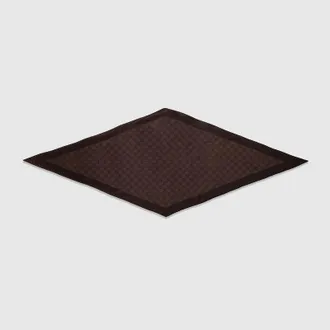 Gucci Printed Silk Twill Diamond Scarf, Black