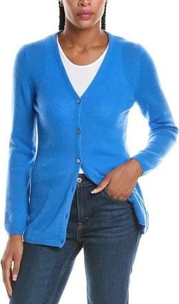 N.Peal N. PEAL Gauzy V-Neck 100% Cashmere Cardigan