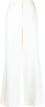 P.A.R.O.S.H. Raisa flared high-waisted trousers - women - Linen/Flax/Viscose - M - Neutrals