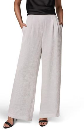 DKNY Pleat Front Wide Leg Pants in Cream at Nordstrom, Size X-Small