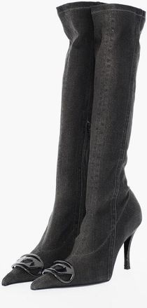 Diesel Denim Boots D-VENUS with Pointed Toe and 10cm Heel size 40