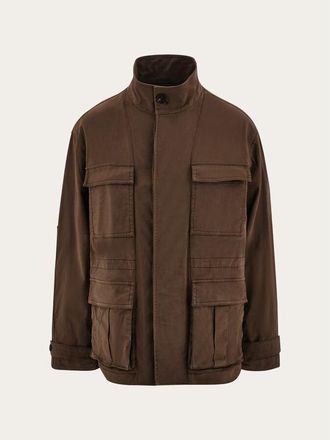 Ferragamo MenS Dark Brown Cotton Jacket